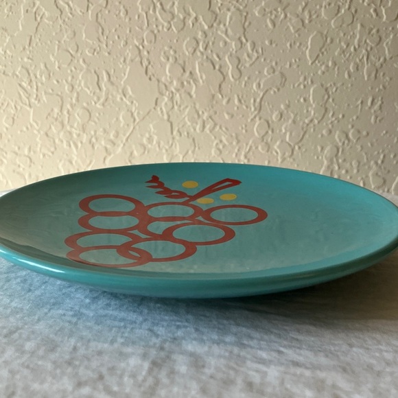 Tag: Turquoise Plate with Red Grape Design - Picture 9 of 9
